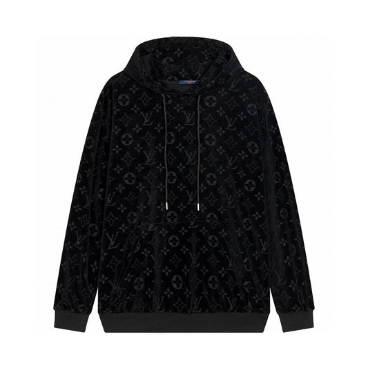 Louis Vuitton Velour Jacquard Hoodie "Black"