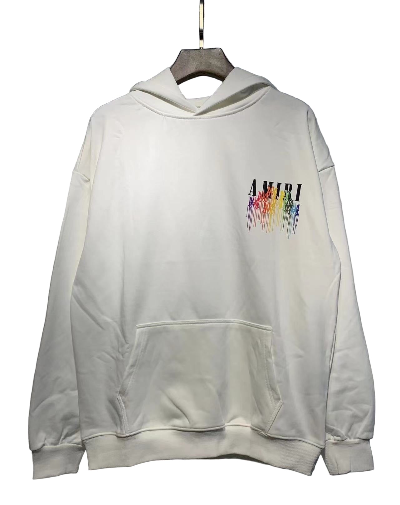 Amiri Paint Drip Logo Hoodie "White"