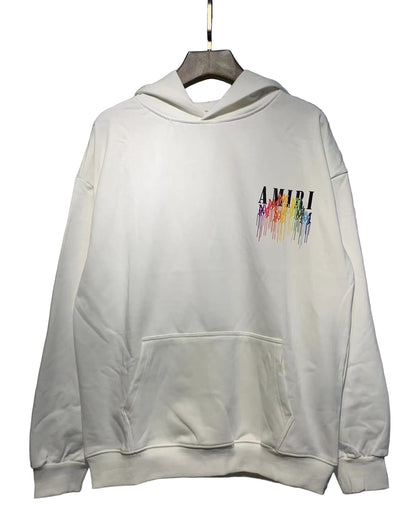 Amiri Paint Drip Logo Hoodie "White"