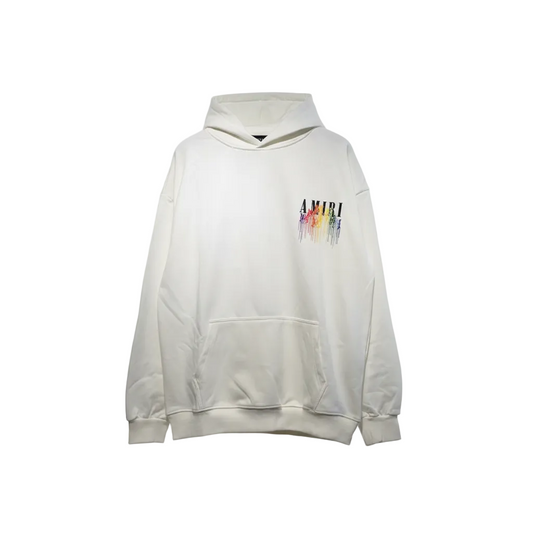 Amiri Paint Drip Logo Hoodie "White"