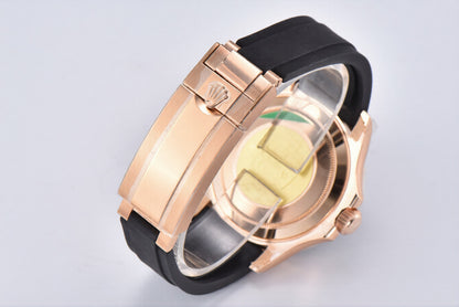 Rolex Yacht-Master 40mm Black Rubber Strap Black Dial