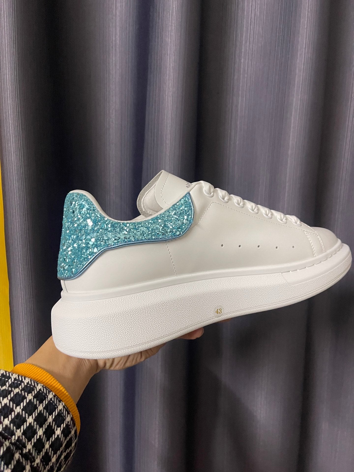 Alexander McQueen Oversized "New Cerulean Blue Glitter"