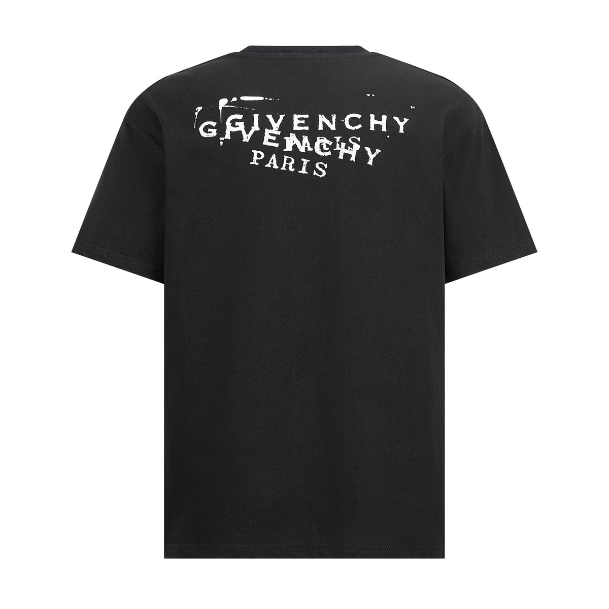Givenchy T-shirt in Cotton with Givenchy Stamp Print "Black"