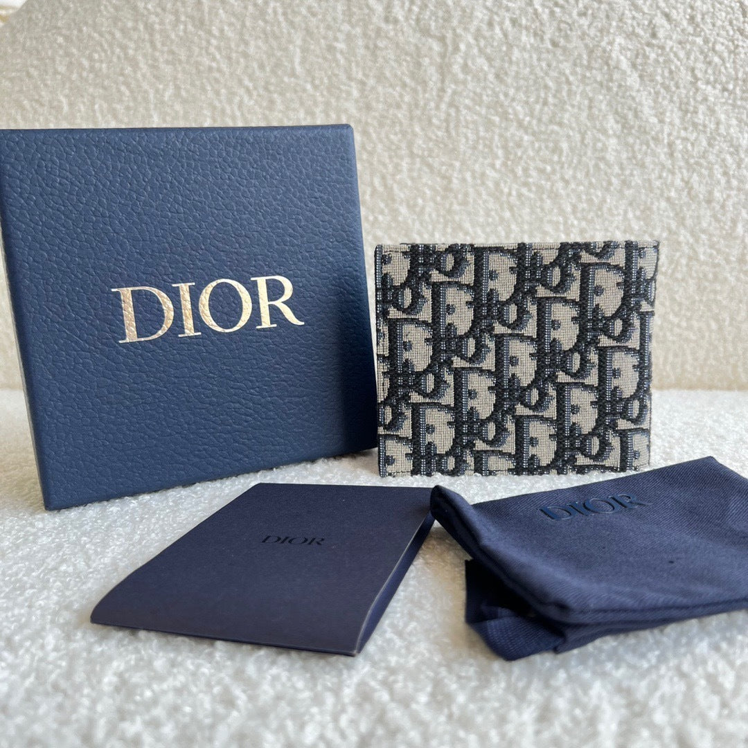 Dior Oblique Jacquard Bifold Wallet