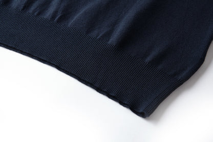 Gucci Knit Wool Sweater with Embroidery "Dark Blue"