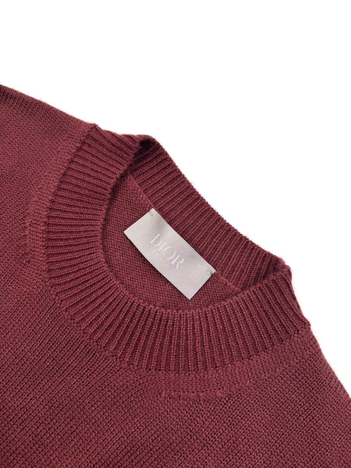 Dior Ribbon Sweater "Burgundy Wool Jersey"
