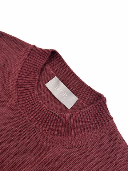 Dior Ribbon Sweater "Burgundy Wool Jersey"