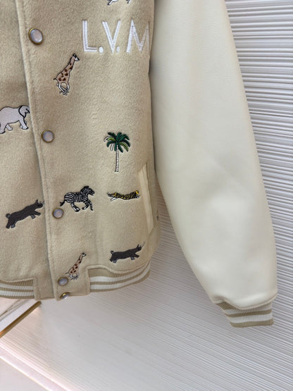 Louis Vuitton x The Darjeeling Limited Embroidered Varsity Blouson "Beige"