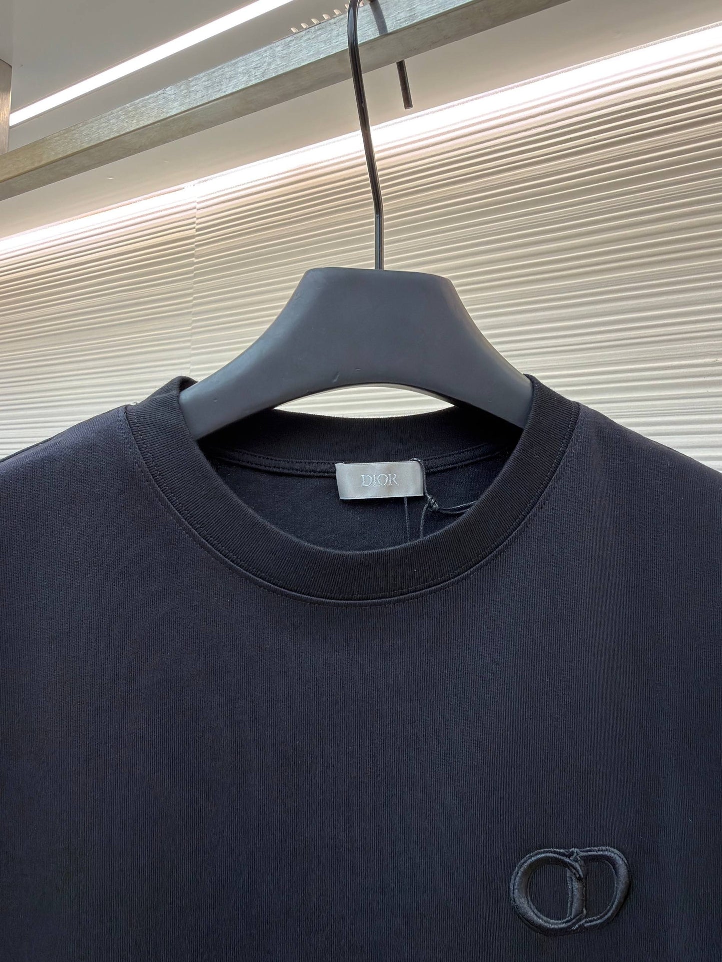 Dior CD Icon T-Shirt "Black Cotton Jersey"