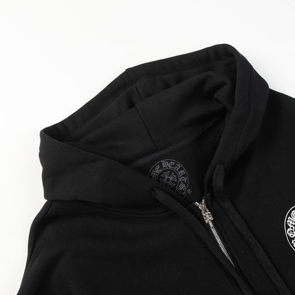 Chrome Hearts Zip-Up Hoodie "Black-White"