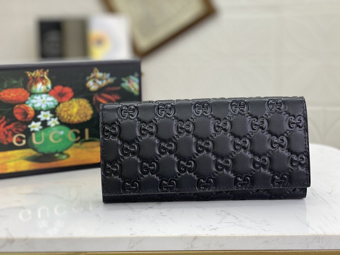 Gucci Guccissima Leather Long Wallet