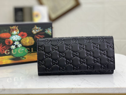 Gucci Guccissima Leather Long Wallet