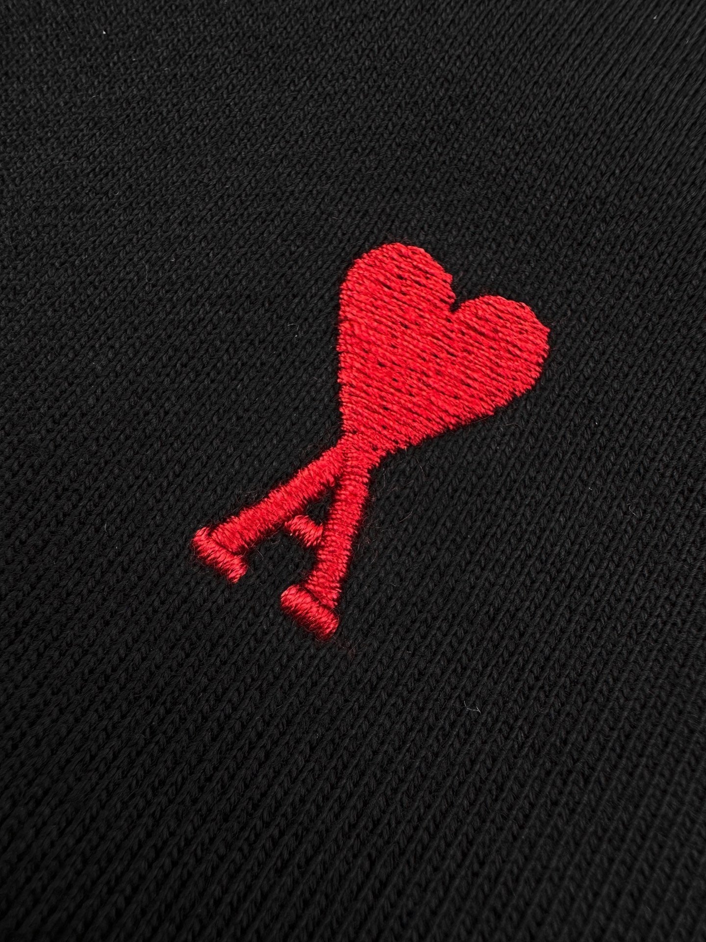 Ami Paris Zip-Up Hoodie "Black"