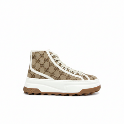 Gucci Tennis 1977 High-Top "Beige-White Monogram"