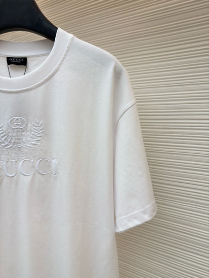 Gucci Cotton Jersey T-shirt with Embroidery "White"