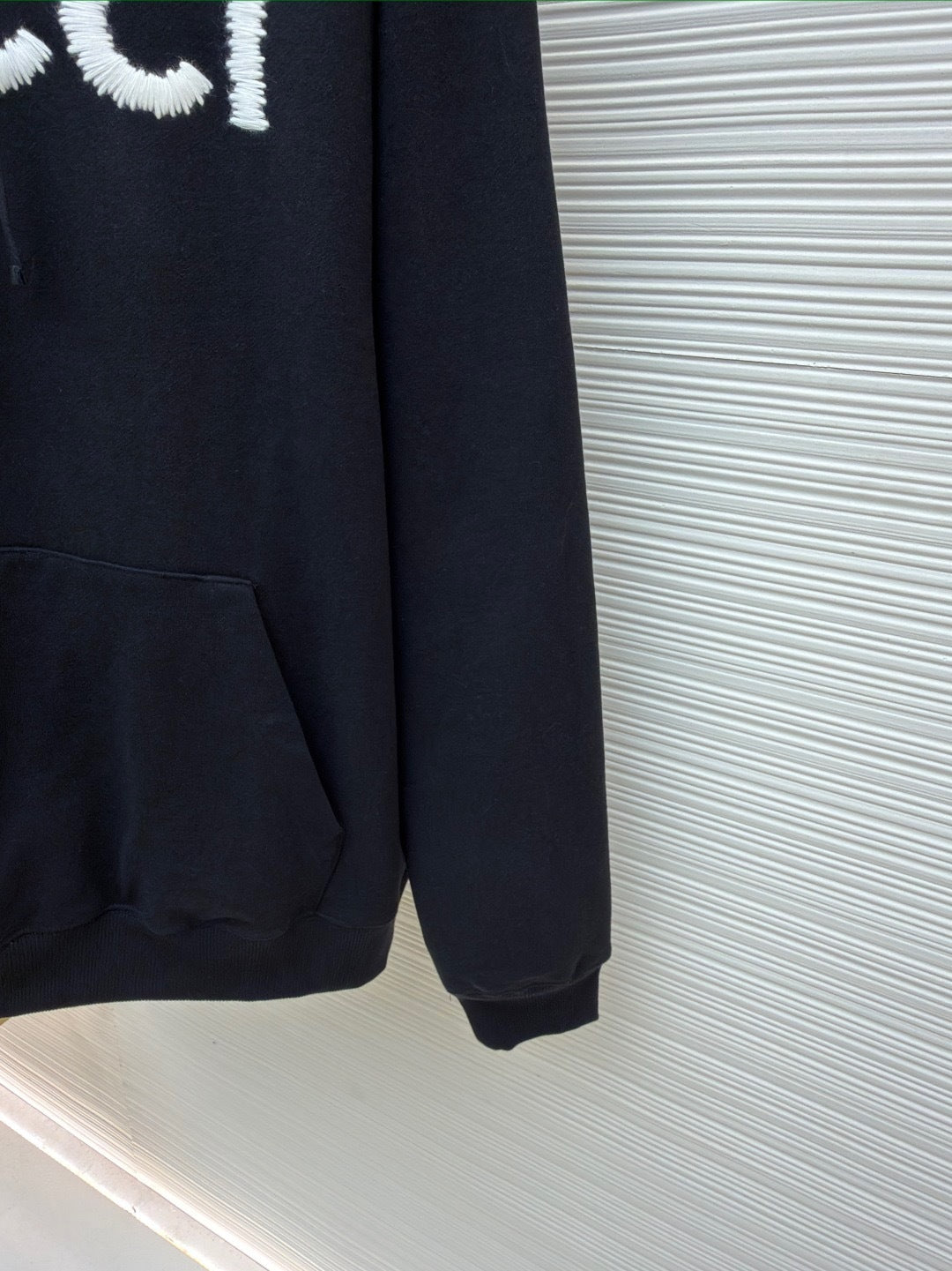 Gucci Embroidered Logo Hoodie "Black"