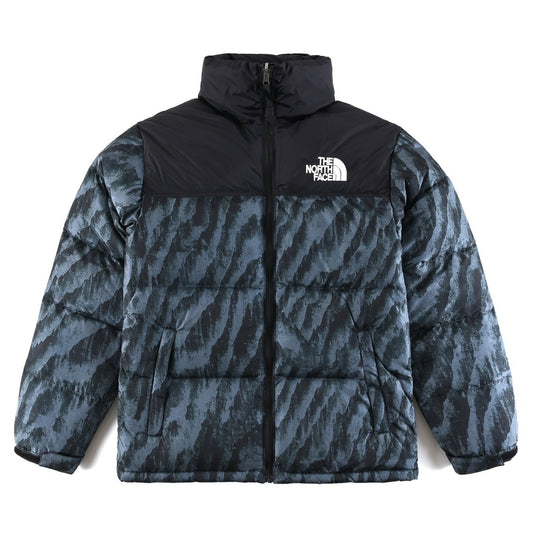 The North Face Nuptse 700 Down Jacket "Balsam Green Wooden Tiger Print"