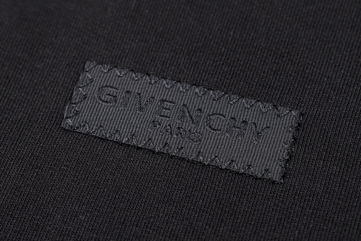 Givenchy Sweatshirt in fleece with Givenchy Paris gros grain "Black"