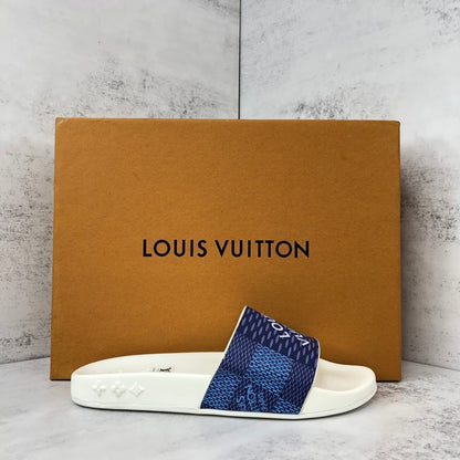 Louis Vuitton Slides "White-Blue"