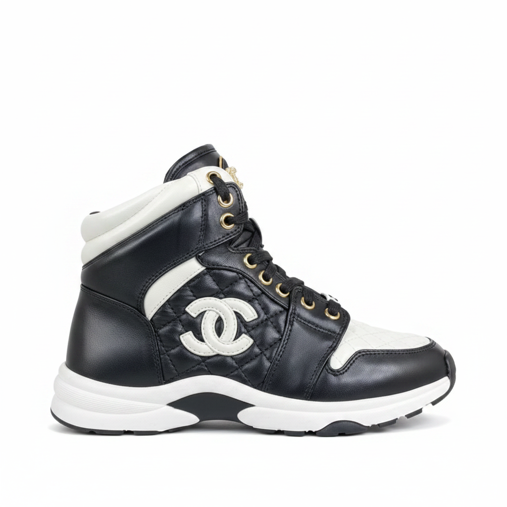 Chanel Interlocking CC Hgh-Top "Black-White"