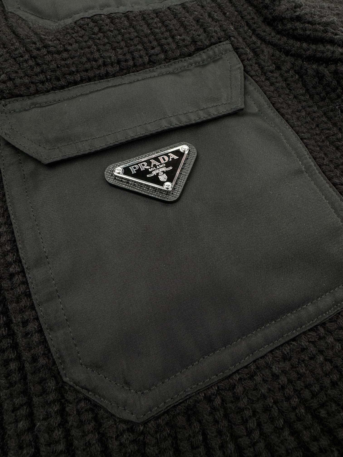 Prada Wool and Cashmere Cardigan "Black"