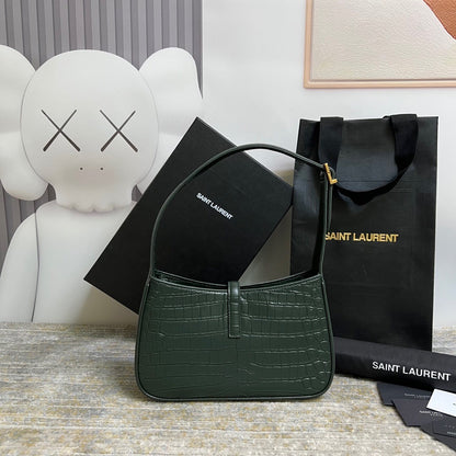 Saint Laurent Le 5 a 7 in Crocodile-Embossed Leather