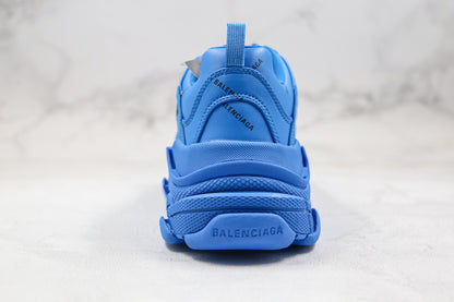 Balenciaga Triple S "Blue-All Over Logo"