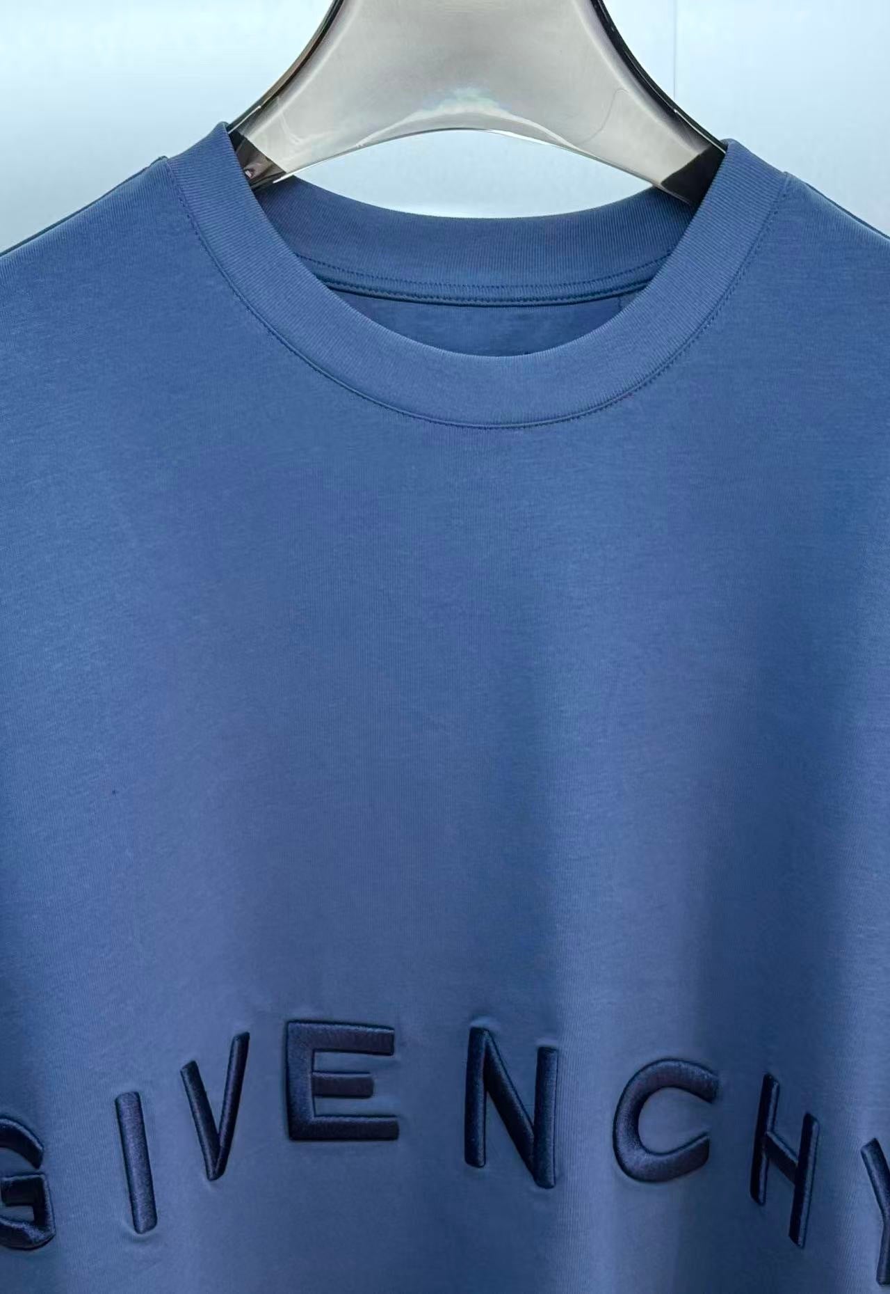 Givenchy Embroidered Logo T-Shirt "Blue"