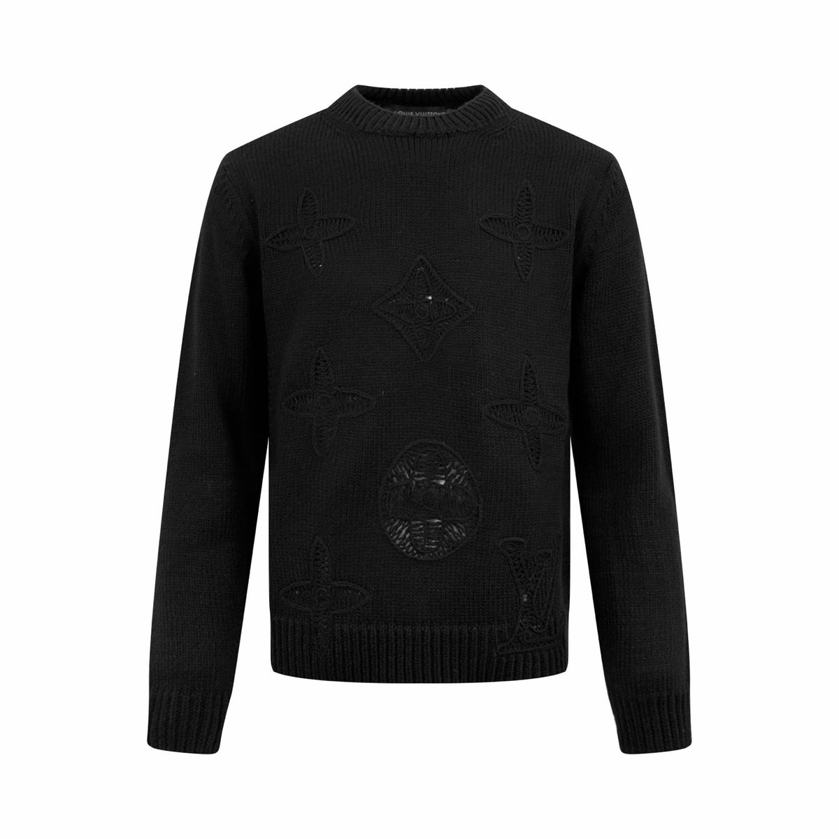 Louis Vuitton Embellished Knitted Crewneck "Black"