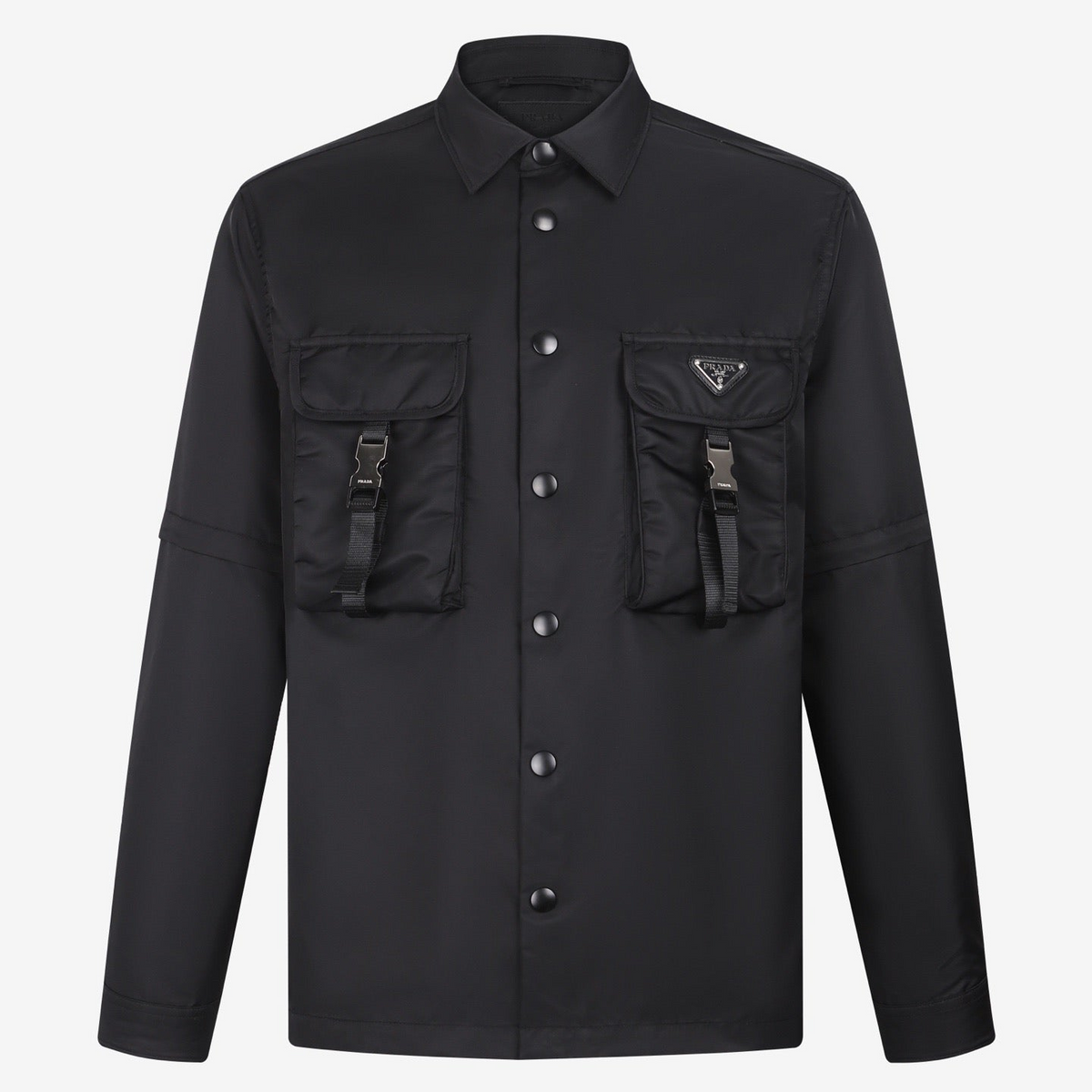 Prada Re-Nylon Triangle Shirt "Black"
