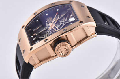 Richard Mille RM035 49.9x41.5mm Black Rubber Strap Skeleton Dial