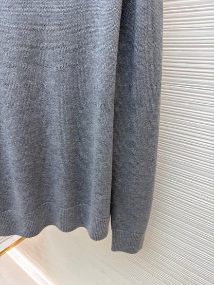Gucci Wool Cashmere Sweater with Embroidery "Grey"