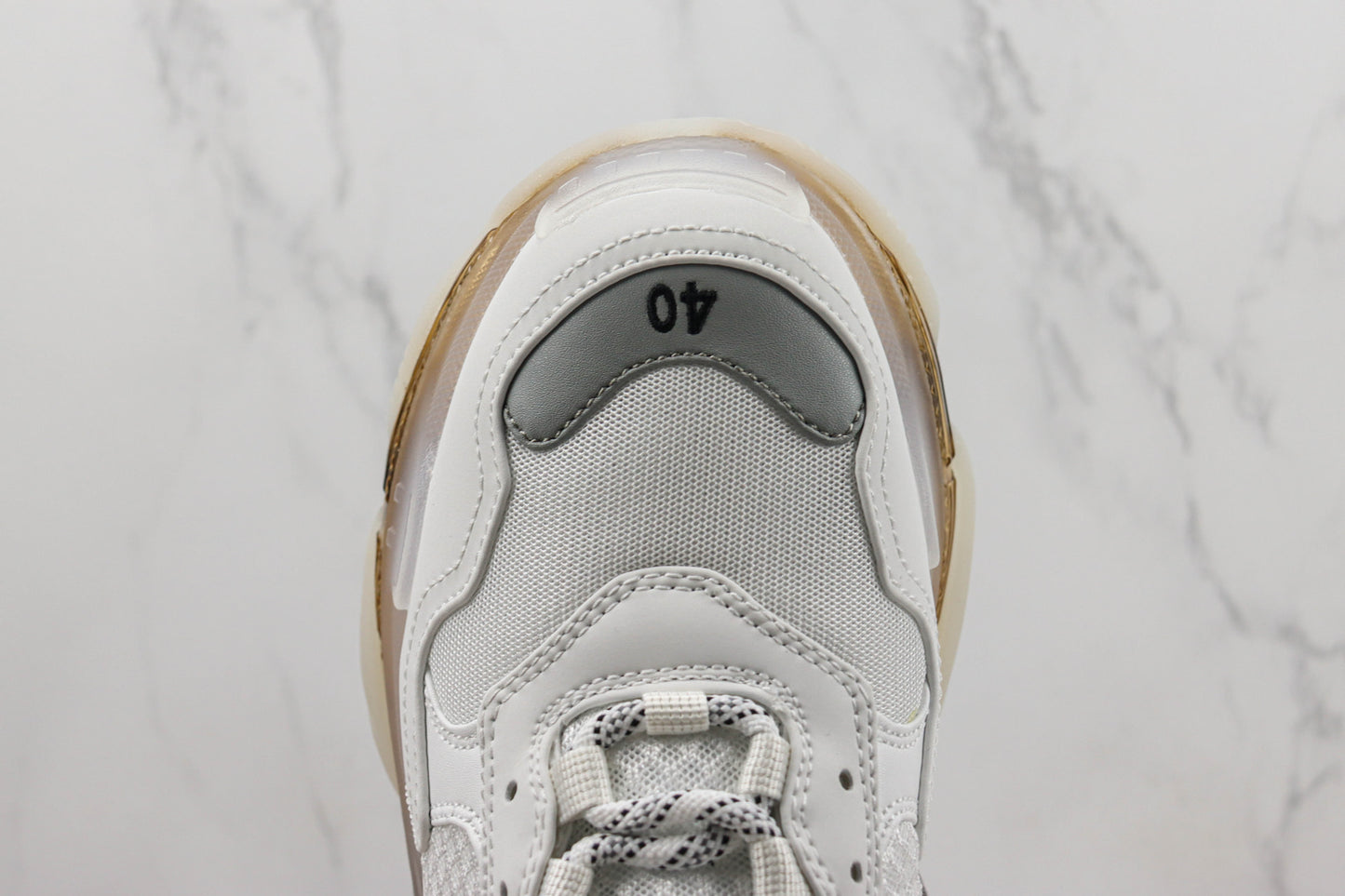 Balenciaga Triple S "White-Brown Clear Sole"