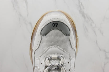 Balenciaga Triple S "White-Brown Clear Sole"