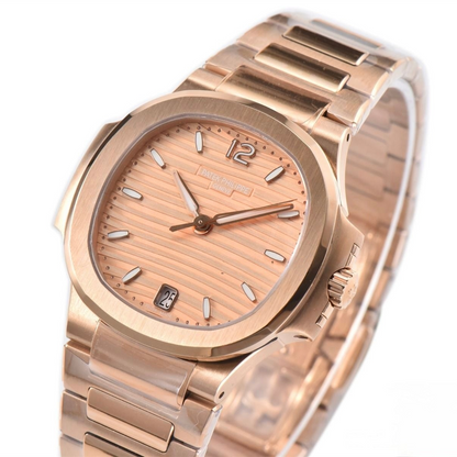 Patek Philippe Nautilus Ladies 35.2mm Rose Gold Dial