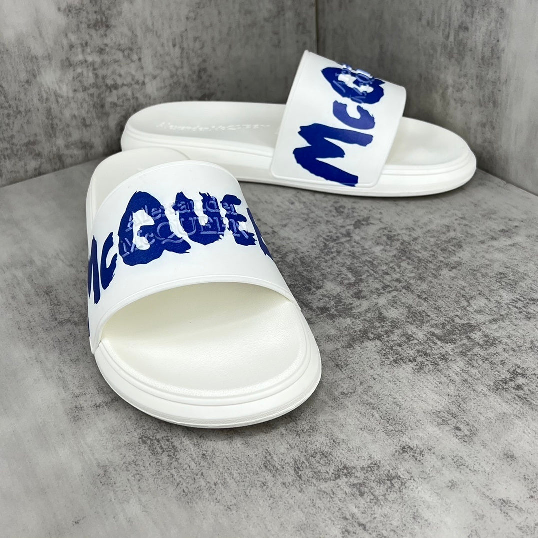 Alexander McQueen Slides "White-Blue"