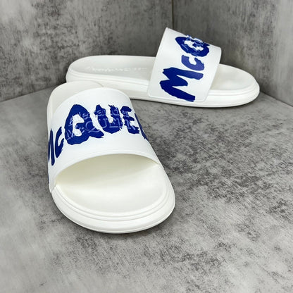 Alexander McQueen Slides "White-Blue"