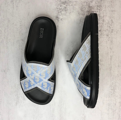 Dior Slides "Black-White-Blue"