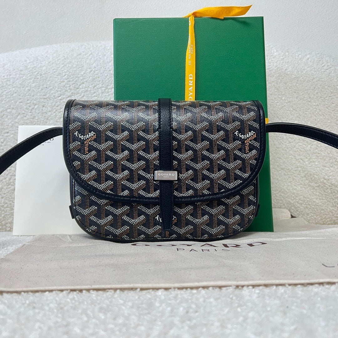 Goyard Belvedere PM Leather Handbag