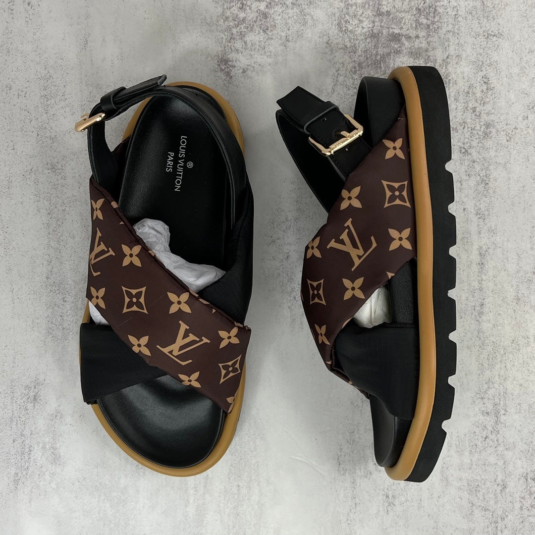 Louis Vuitton Sandals "Black-Brown-Beige"