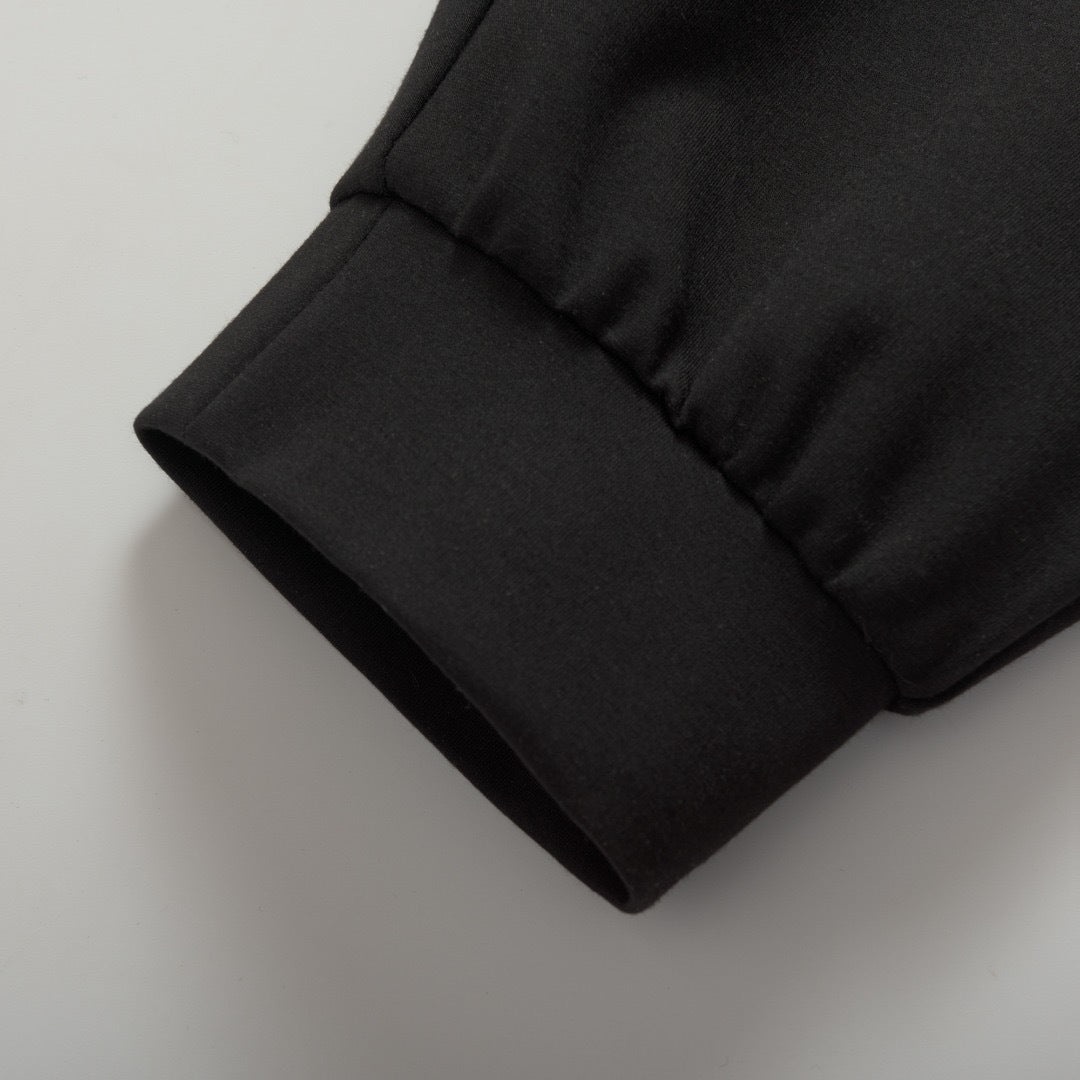Prada Cotton Fleece Joggers with Re-Nylon Details "Black"