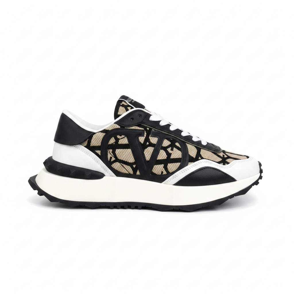 Valentino Garavani Netrunner "Black-Beige Monogram"