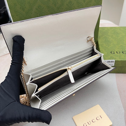 Gucci Jackie 1961 GG Continental Chain Wallet