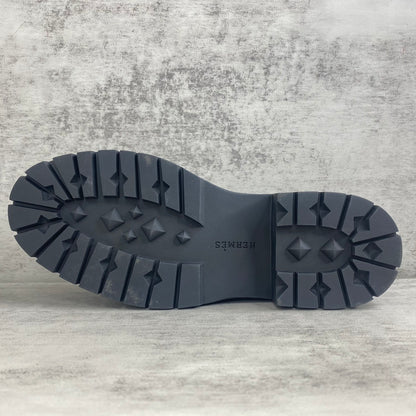 Hermes Leather Loafers "Black-White"