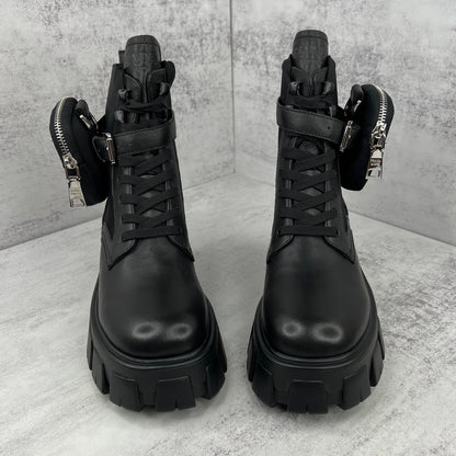 Prada Monolith Leather Boots "Black" V3