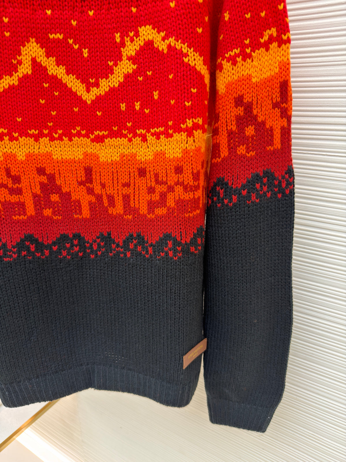 Louis Vuitton Jacquard Pullover "Lava Falls Red"