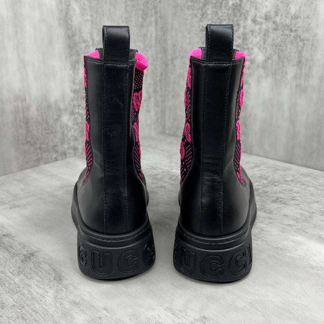 Gucci Leather Chelsea Boots "Pink"