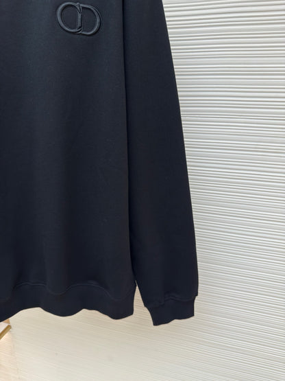 Dior CD Icon Sweatshirt "Black Cotton Fleece"