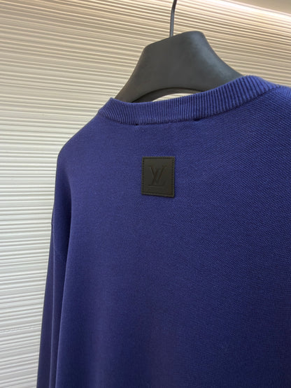 Louis Vuitton Flock Print Gradient Long-Sleeved Crewneck "Blue"