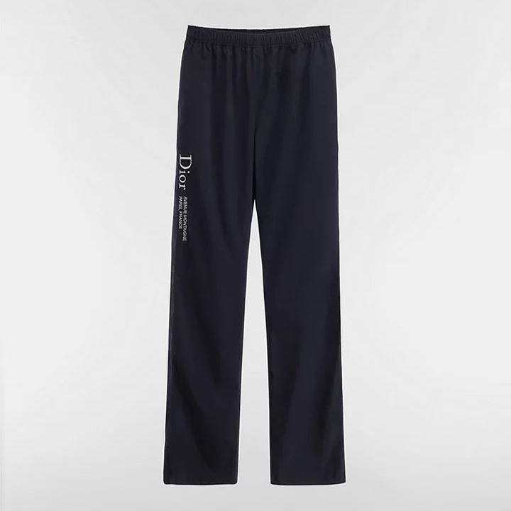 Dior Montaigne Embroidered Jogging Pants "Black Technical Canvas"